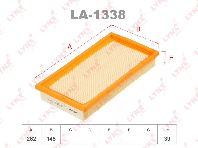LYNXAUTO LA1338 Фильтр воздушный