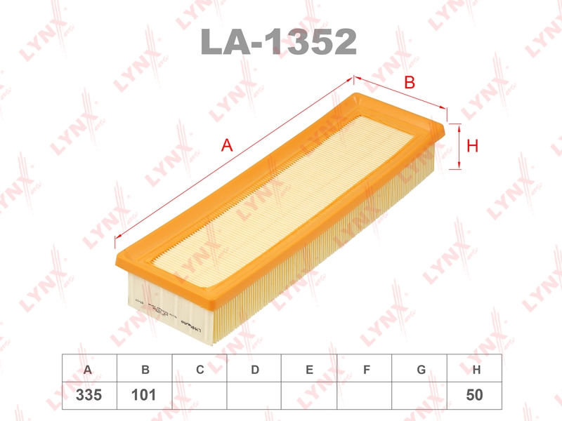 LYNXAUTO LA1352 Фильтр воздушный