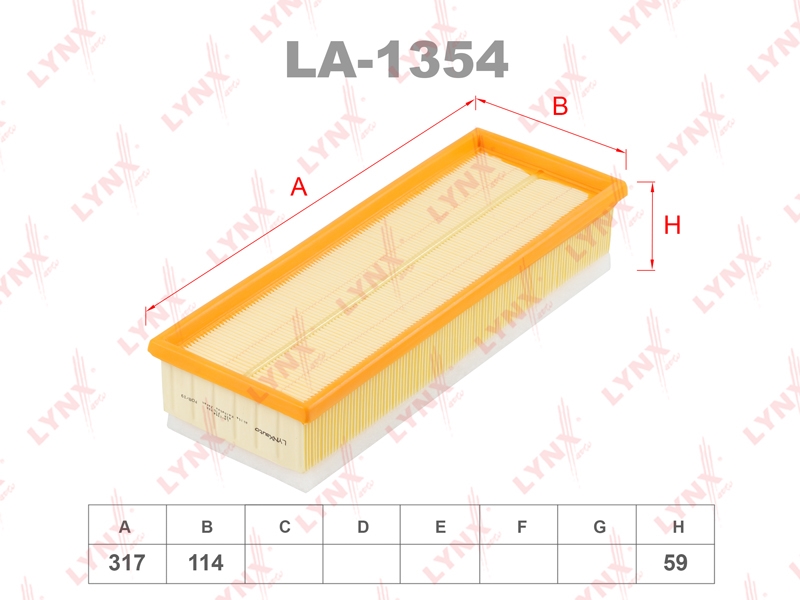 LYNXAUTO LA1354 Фильтр воздушный