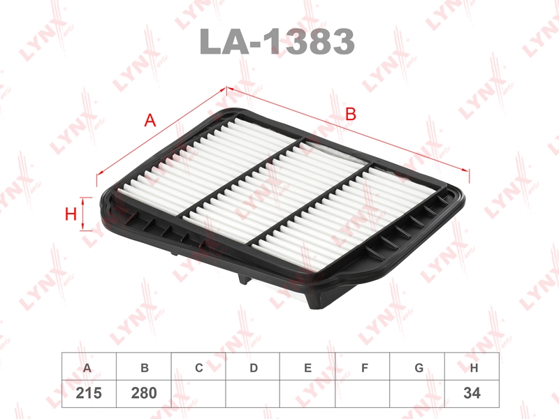 LYNXAUTO LA1383 Фильтр воздушный