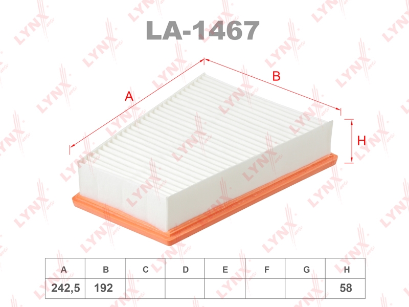 LYNXAUTO LA1467 Фильтр воздушный