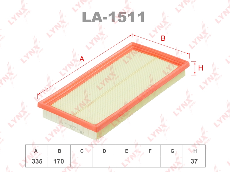 LYNXAUTO LA1511 Фильтр воздушный