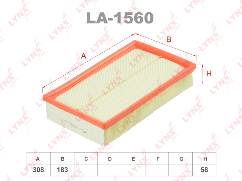 LYNXAUTO LA1560 Фильтр воздушный