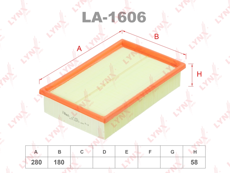 LYNXAUTO LA1606 Фильтр воздушный