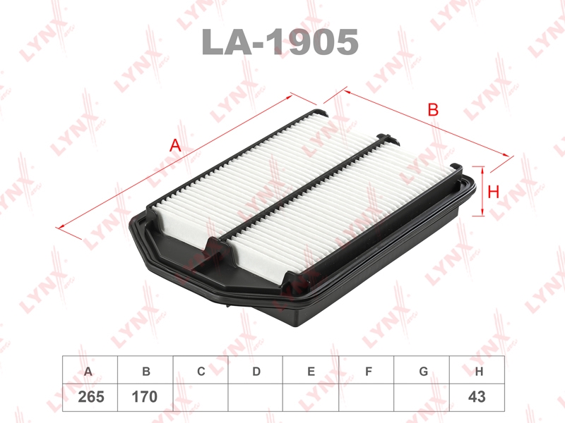 LYNXAUTO LA1905 Фильтр воздушный