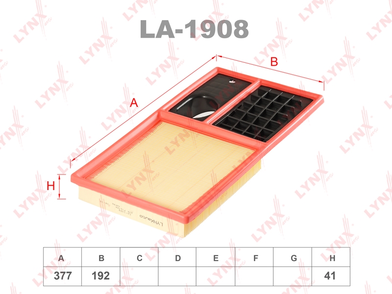 LYNXAUTO LA1908 Фильтр воздушный