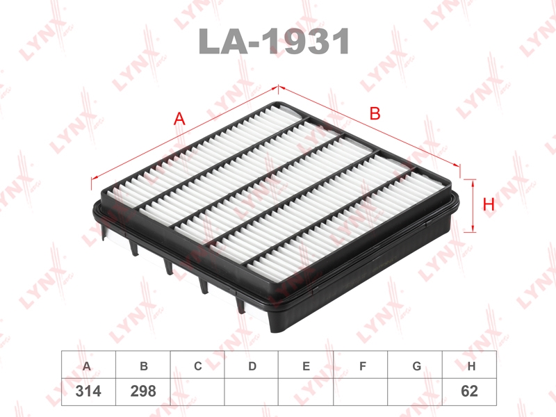LYNXAUTO LA1931 Фильтр воздушный