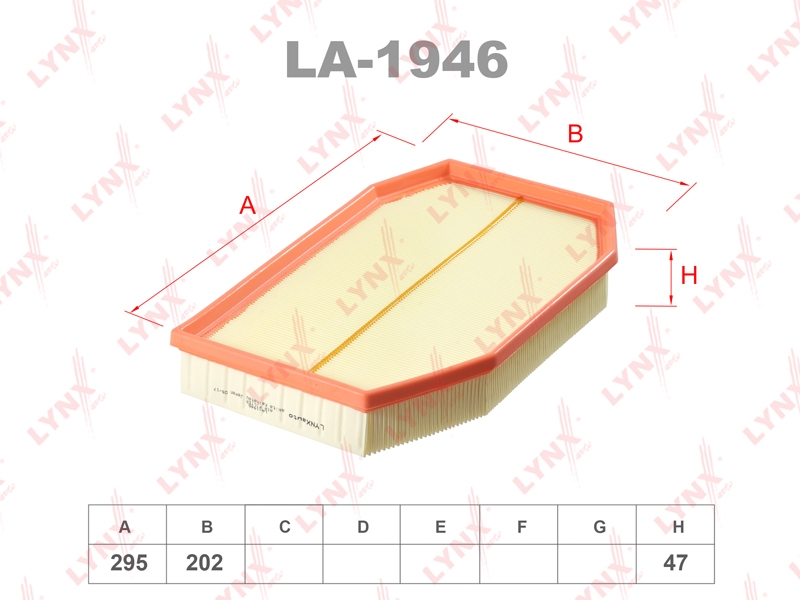 LYNXAUTO LA1946 Фильтр воздушный