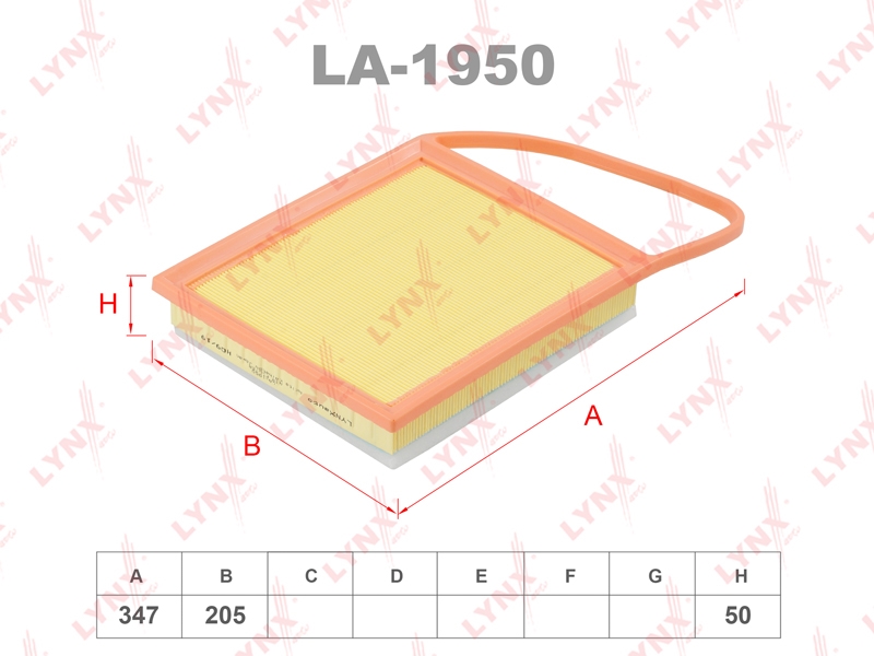 LYNXAUTO LA1950 Фильтр воздушный SOBOL