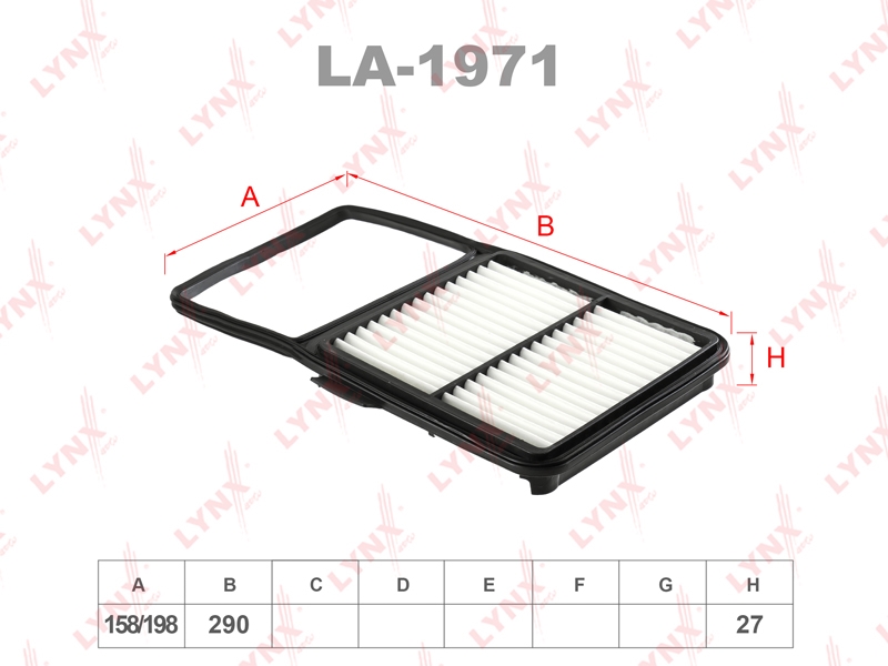 LYNXAUTO LA1971 Фильтр воздушный