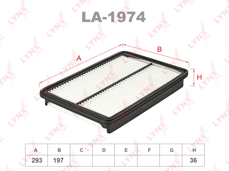 LYNXAUTO LA1974 Фильтр воздушный