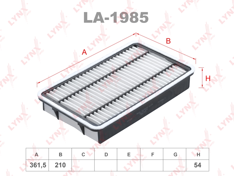 LYNXAUTO LA1985 Фильтр воздушный