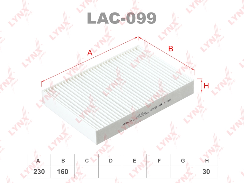 LYNXAUTO LAC099 Фильтр салона
