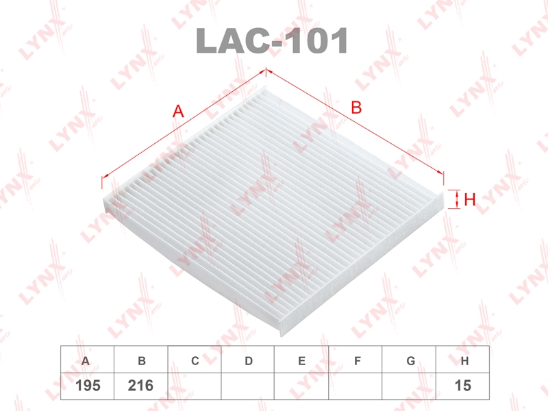LYNXAUTO LAC101 Фильтр салонный