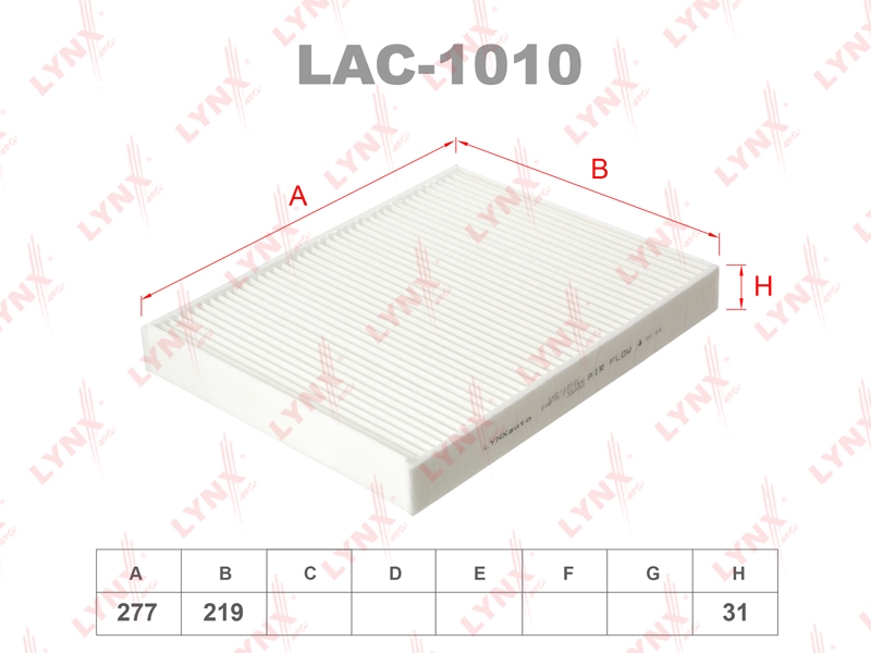 LYNXAUTO LAC1010 Фильтр салона стандарт
