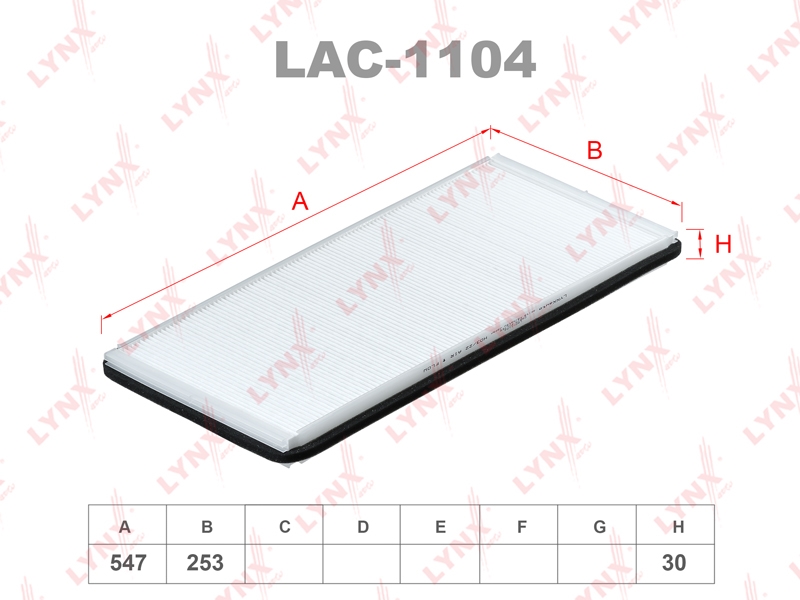 LYNXAUTO LAC1104 Фильтр салонный стандарт