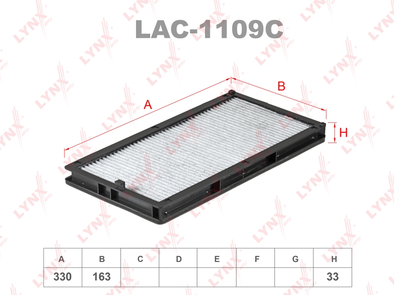 LYNXAUTO LAC1109C Фильтр салонный угольный