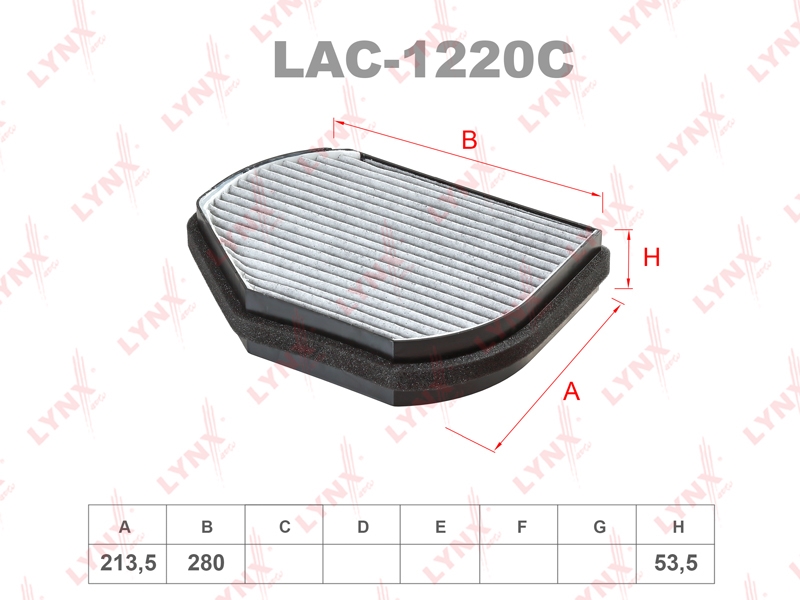 LYNXAUTO LAC1220C Фильтр салонный угольный