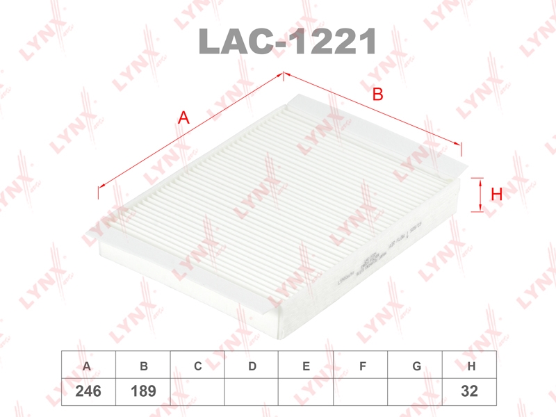 LYNXAUTO LAC1221 Фильтр салонный