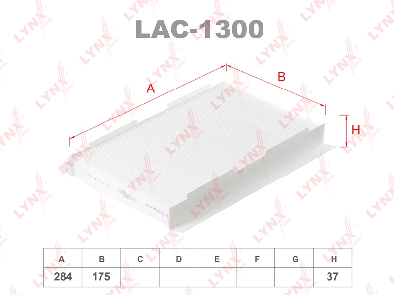 LYNXAUTO LAC1300 Фильтр салона