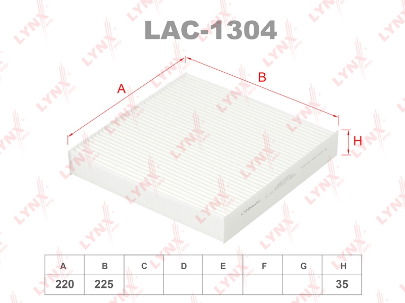 LYNXAUTO LAC1304 Фильтр салона