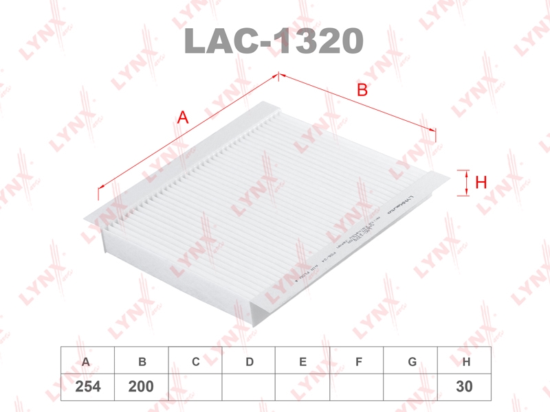 LYNXAUTO LAC1320 Фильтр салонный