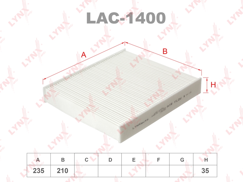LYNXAUTO LAC1400 Фильтр салона
