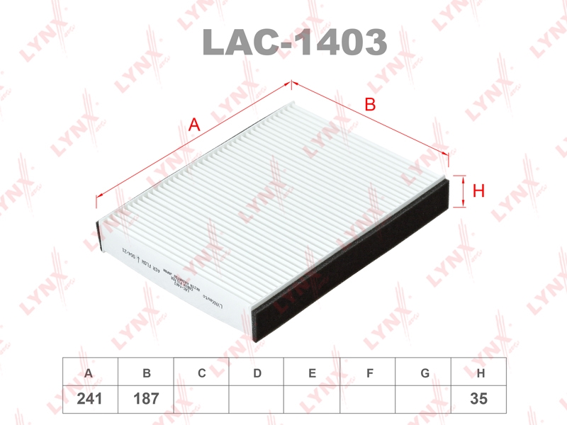 LYNXAUTO LAC1403 Фильтр салонный