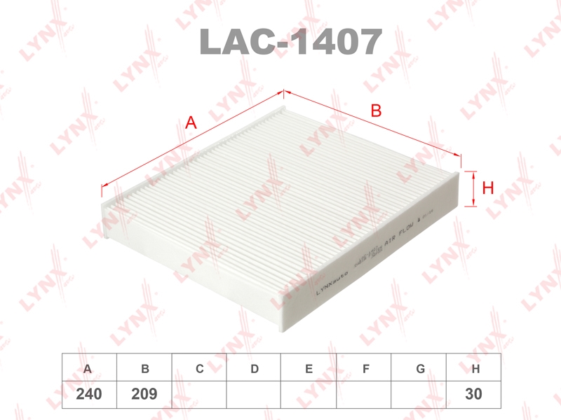 LYNXAUTO LAC1407 Фильтр салона
