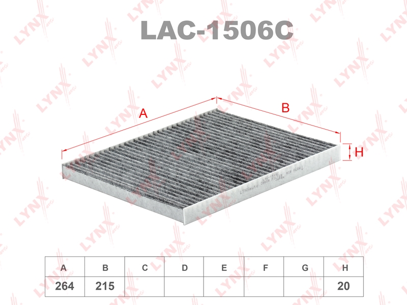 LYNXAUTO LAC1506C Фильтр салона угольный