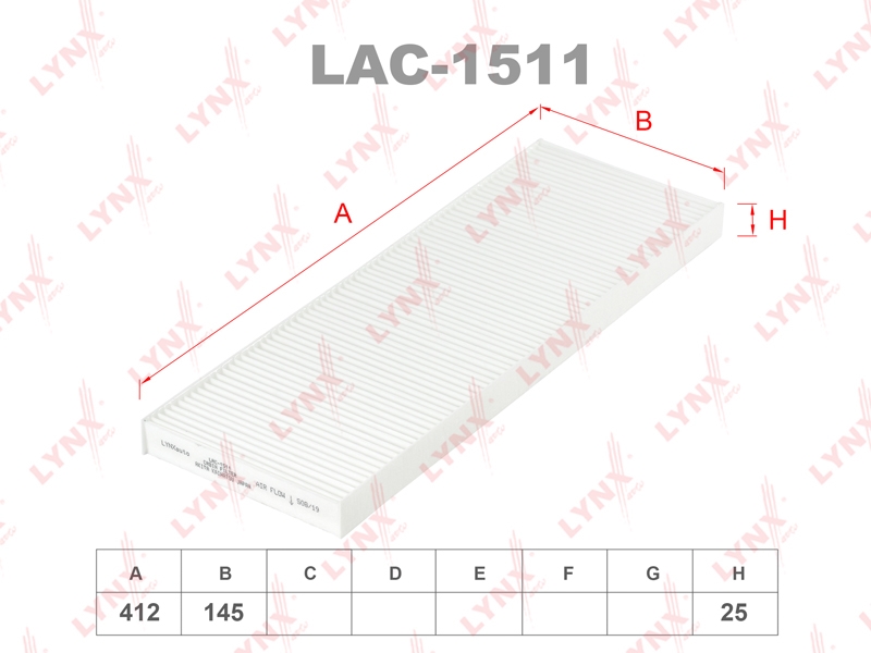 LYNXAUTO LAC1511 Фильтр салонный