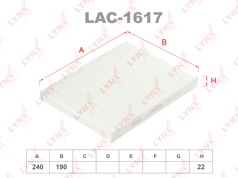 LYNXAUTO LAC1617 Фильтр салонный