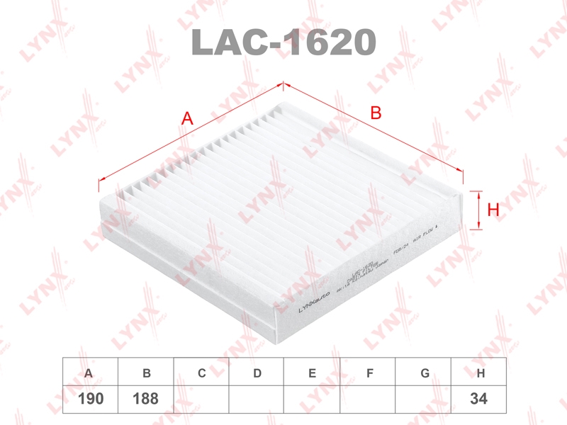 LYNXAUTO LAC1620 Фильтр салонный