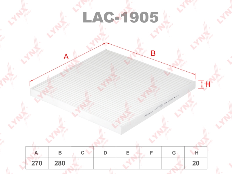 LYNXAUTO LAC1905 Фильтр салона