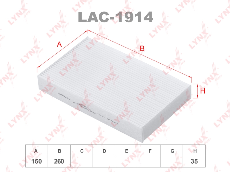 LYNXAUTO LAC1914 Фильтр салонный