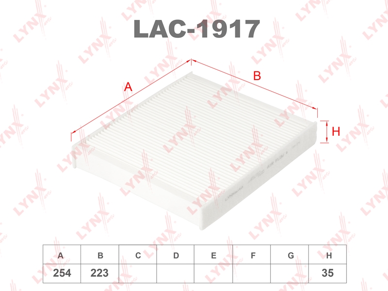 LYNXAUTO LAC1917 Фильтр салона