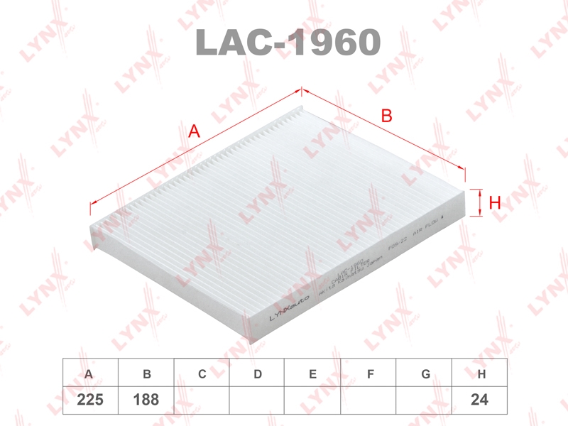 LYNXAUTO LAC1960 Фильтр салонный
