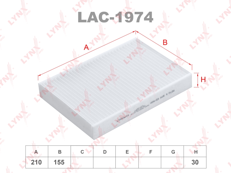 LYNXAUTO LAC1974 Фильтр салонный