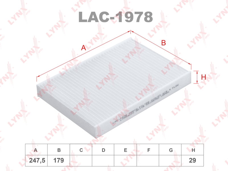 LYNXAUTO LAC1978 Фильтр салона