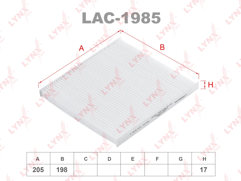 LYNXAUTO LAC1985 Фильтр салонный