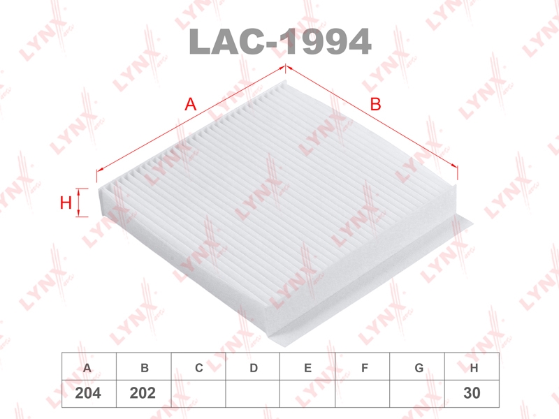 LYNXAUTO LAC1994 Фильтр салонный