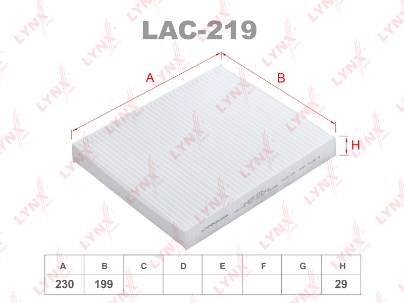 LYNXAUTO LAC219 Фильтр салонный