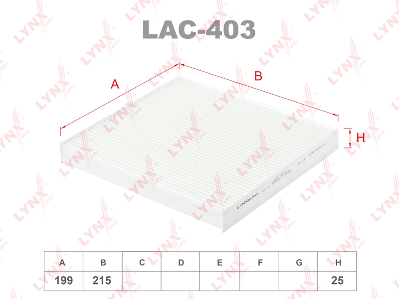 LYNXAUTO LAC403 Фильтр салонный