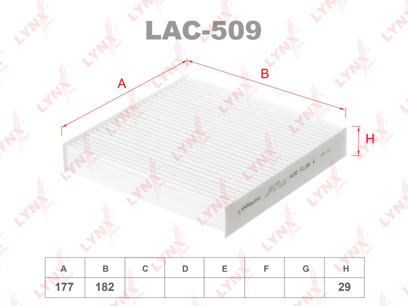 LYNXAUTO LAC509 Фильтр салона
