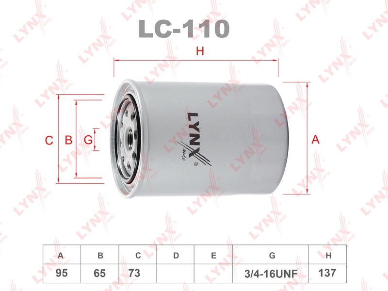 LYNXAUTO LC110 Фильтр масляный
