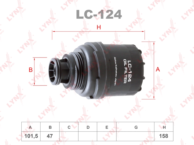 LYNXAUTO LC124 Фильтр масляный