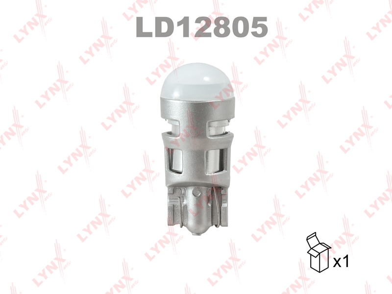 LYNXAUTO LD12805 Лампа LED W5W 12V W2.1x9.5d T10 6500K