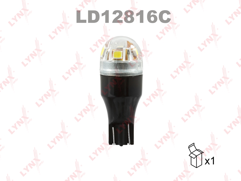 LYNXAUTO LD12816C Лампа LED W16W 12V 16W W2.1x9.5d T15 5500K Canbus
