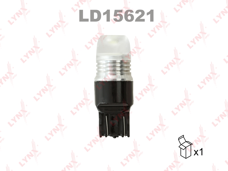 LYNXAUTO LD15621 Лампа LED W21/5W 12V W3x16q 7000K