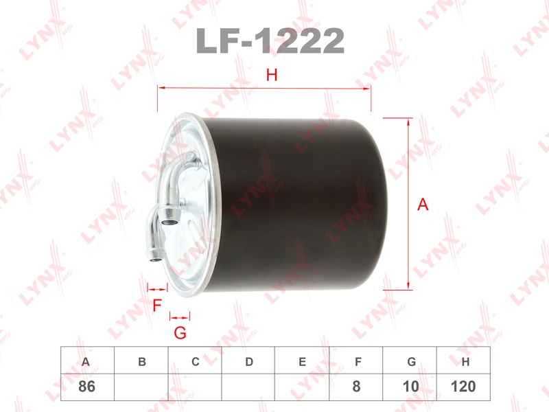 LYNXAUTO LF1222 Фильтр топливный